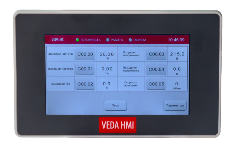 HMI панель для преобразователя частоты VEDA VFD — PBV10301—VC-H-4-SW03  