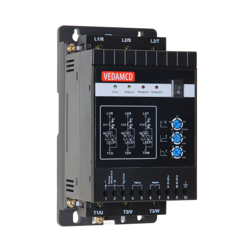 Устройство плавного пуска VEDA MCD1 — MCD13302 — VM-10-PK55-0003-S2-CV2-B-M