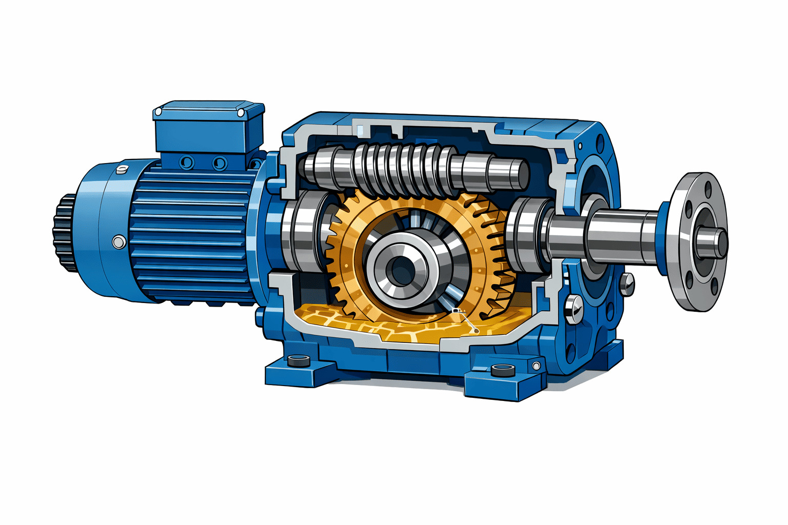 схема червячного редуктора